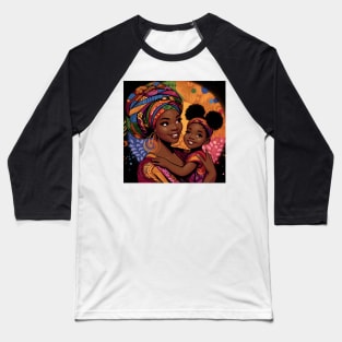 Afrocentric Mother And Baby Baseball T-Shirt